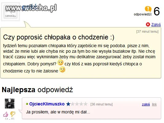 Czy poprosić chłopaka o chodzenie?