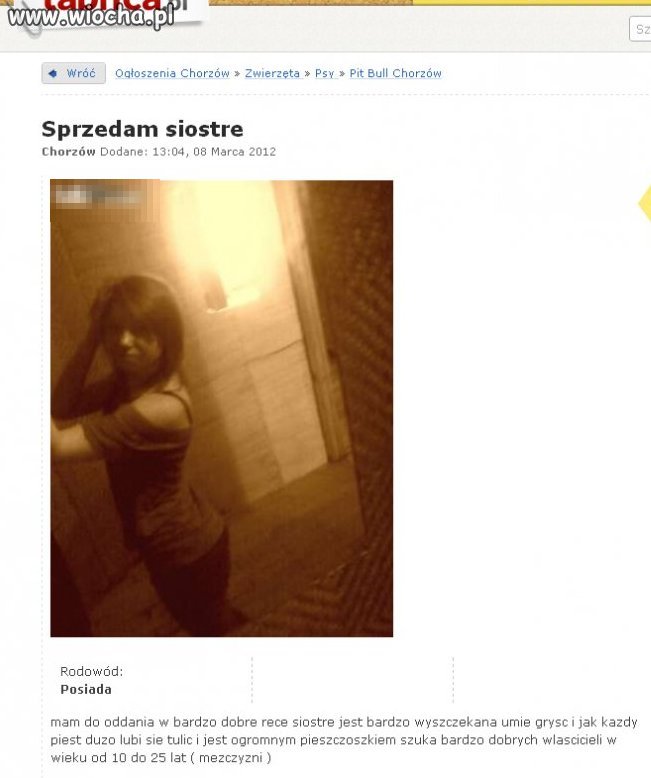 Sprzedam siostre 