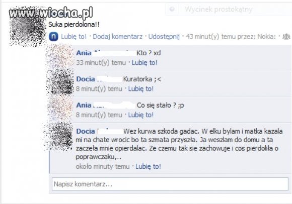 Problemy nastolatek na facebook'u