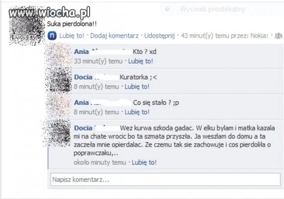 Problemy nastolatek na facebook'u
