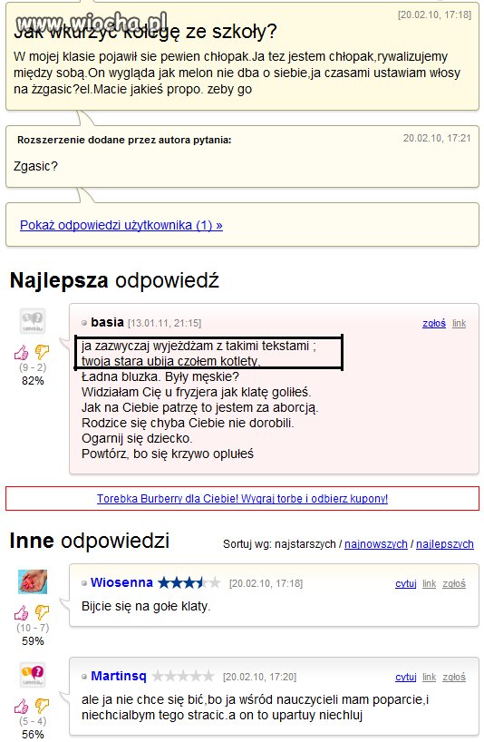 Nie ma to jak zjechać kolegę tekstami.