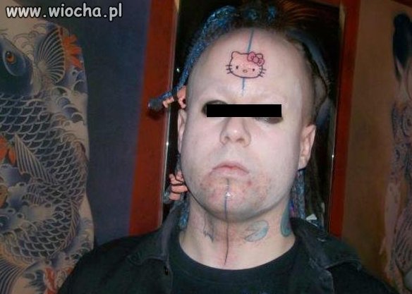 Taki tam tatuaż na czole 