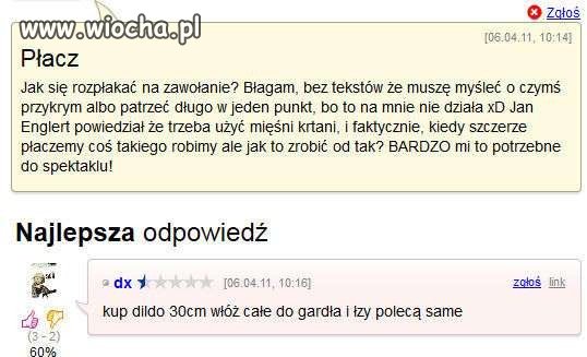 Sposób na płacz?