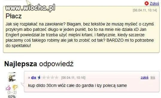 Sposób na płacz?
