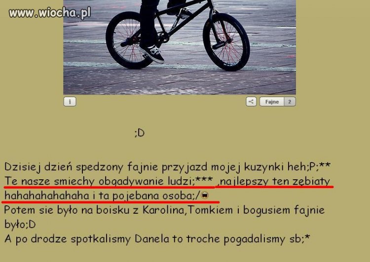 Nie ma to jak chwalenie się, że się kogoś obgaduje