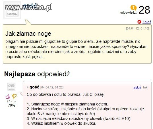 JAK ZLAMAĆ NOGE