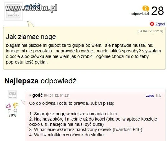 JAK ZLAMAĆ NOGE