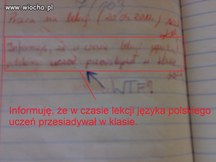 Uciekł z lekcji