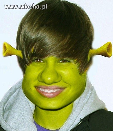 Justin Bieber jako shrek...