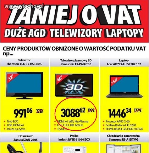 Wielkie obniżki w media expert (bez vatu)