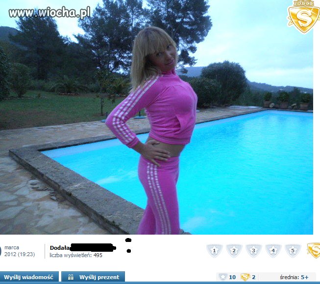 Lans na rożowy dres i basen