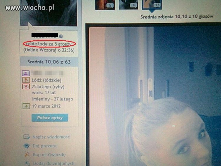"Robie lody za 5 groszy". 
