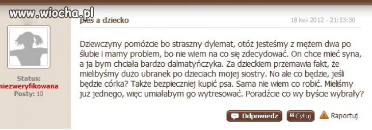 Dziecko czy pies ...