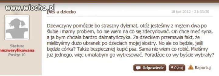 Dziecko czy pies ...