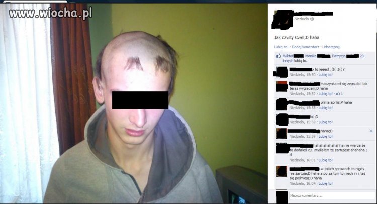 Maszynka mu się zepsuła