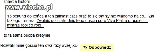 Znawca piłki ręcznej atakuje haha