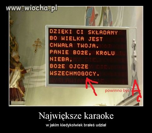 Wiocha w kosciele