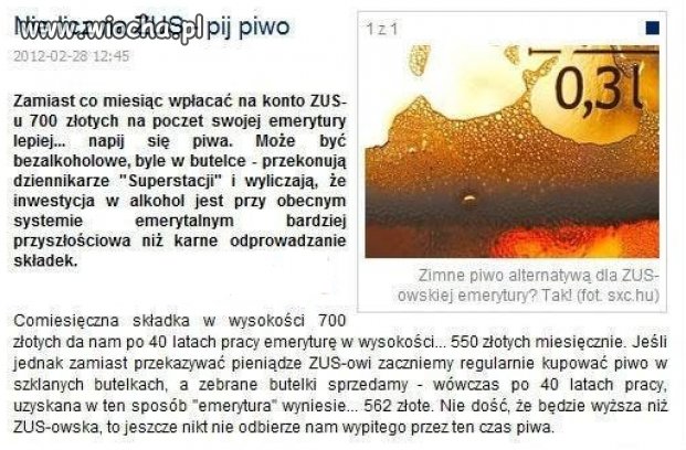 Kusząca alternatywa: albo piwo z pianką, albo...