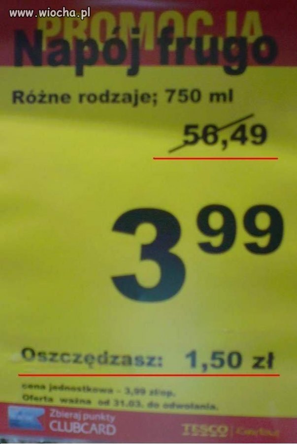 Tesco - ich umiejętności matematyczne zadziwiają 