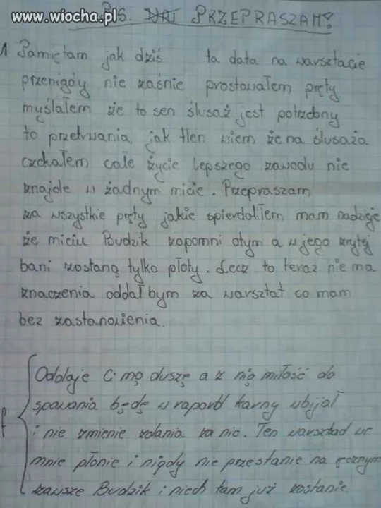 Chciał napisać piosenkę ...