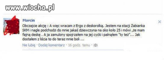 Chłopak ma niezłe przygody 