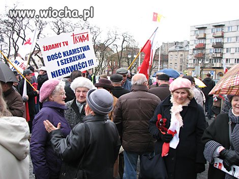 Marsz we Włocławku w obronie telewizji Trwam