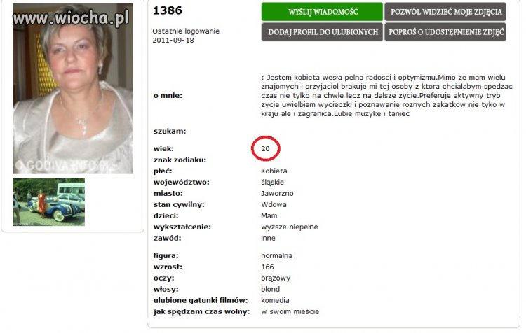 Przeglądałem portal matrymonialny 