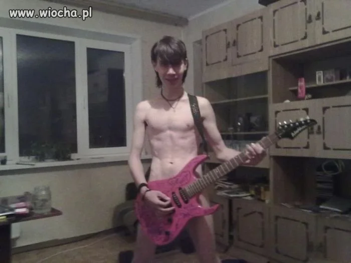 Heavy metal guitar hero...