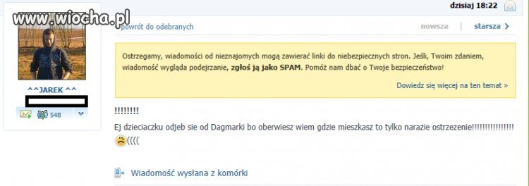 "Narazie to tylko ostrzezenie"