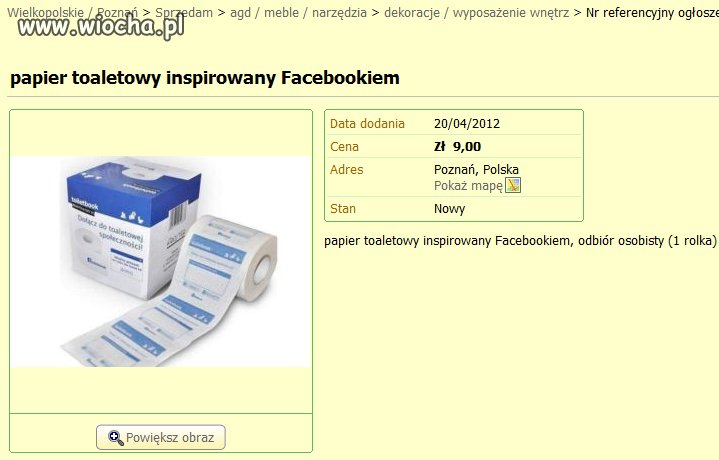 Facebookowy papier