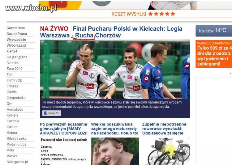 Legia Warszawa - Rucha Chorzów