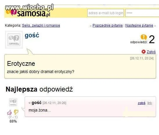 Ładne ma zdanie o żonie 