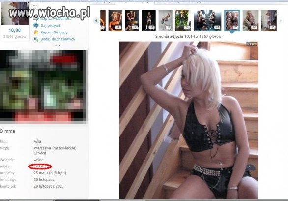 34 lata a rozumu mniej niż nastolatka...