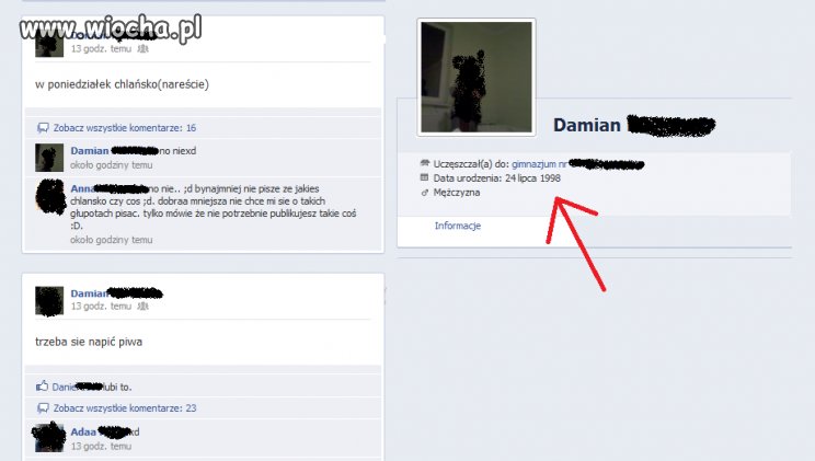 Nastolatkowie na facebook'u.
