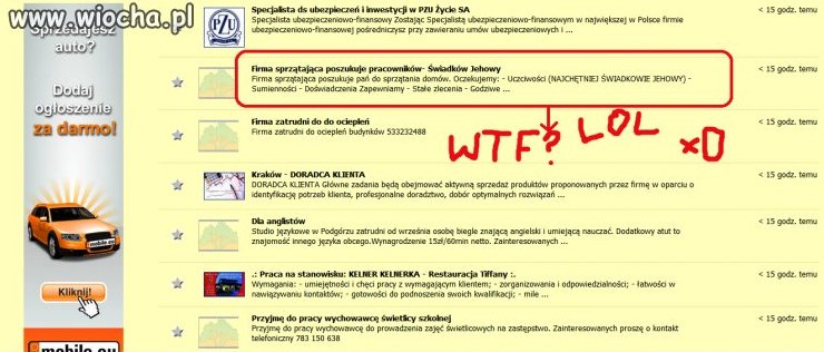 Ogłoszenie pracy