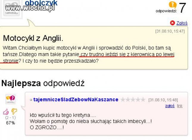 Motocykl z Anglii