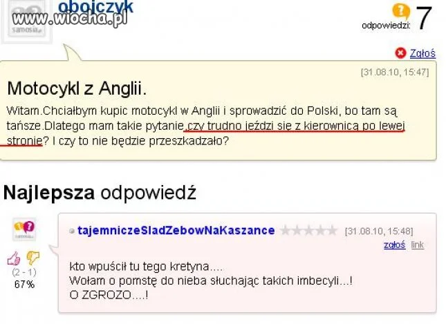 Motocykl z Anglii