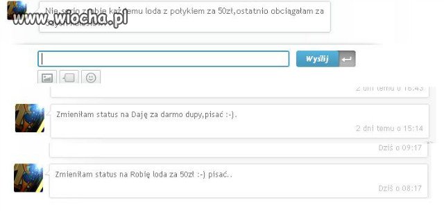 Dziewczyna jeszcze chwali się screenem