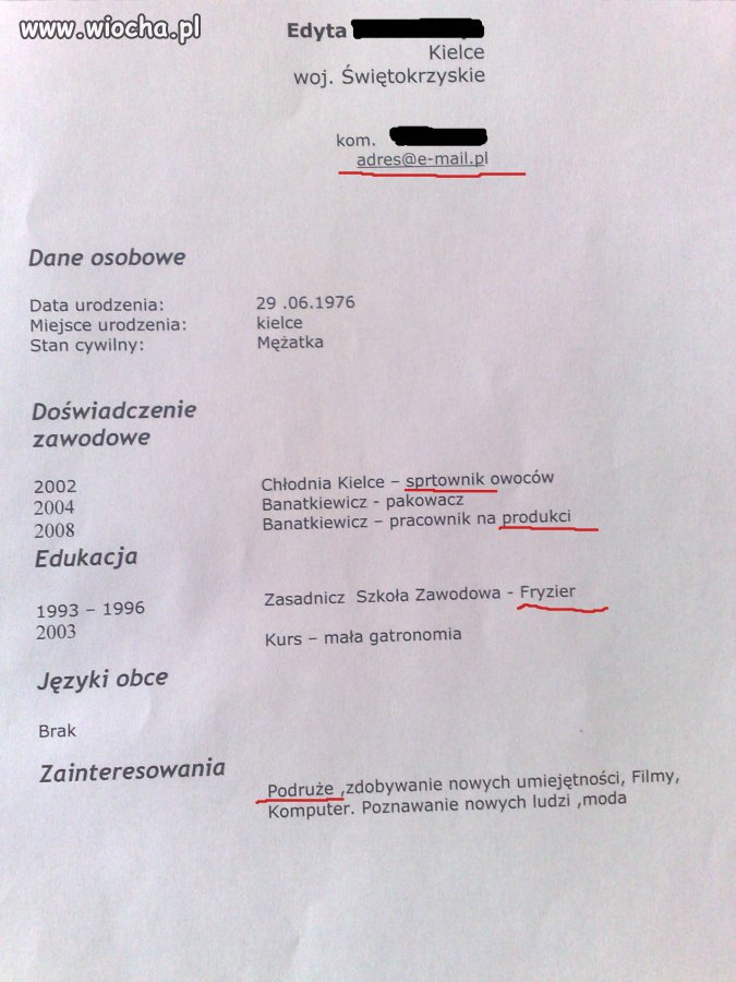 Języki obce: