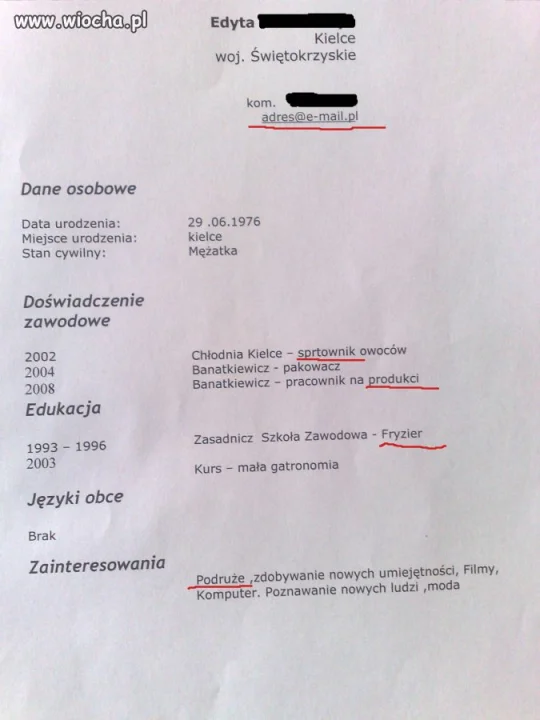 Języki obce: