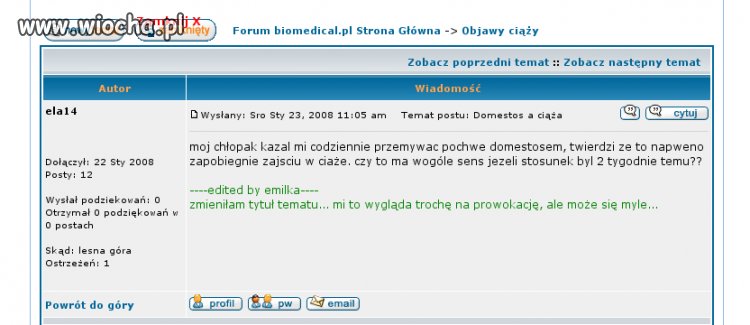 Domestos a ciąża, zalecenia chłopaka