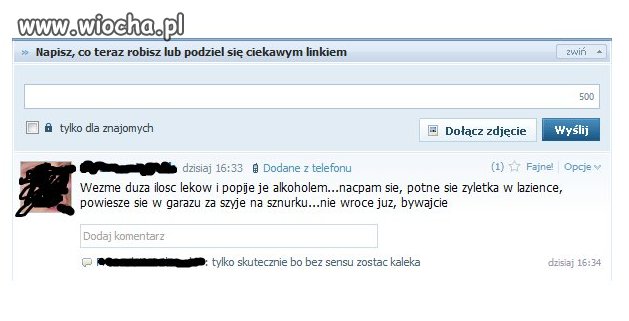 Pocieszenie ze strony znajomych 