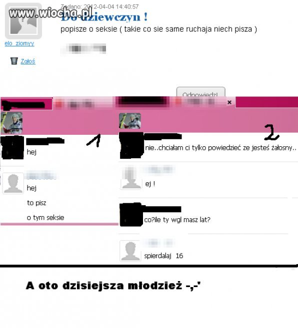 Dzisiejsza młodzież...