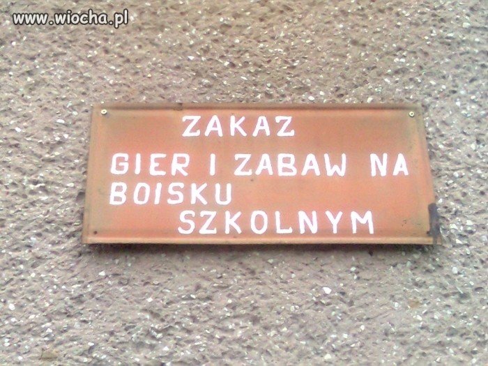 A to ciekawy zakaz,a w stołówce szkolnej pewnie