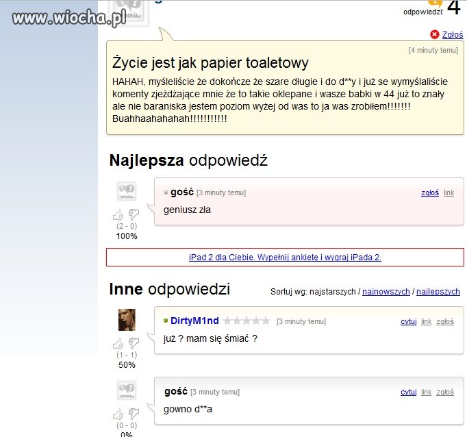 Życie jest jak papier toaletowy