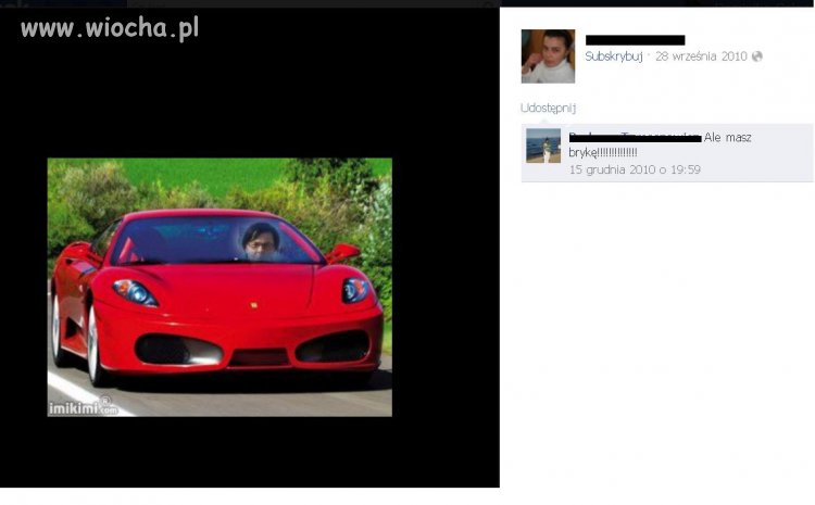 Wiocha, lans na brykę...