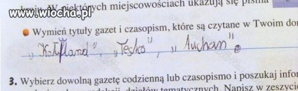 -Tata jeszcze czyta... Program TV...