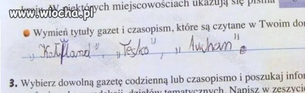 -Tata jeszcze czyta... Program TV...