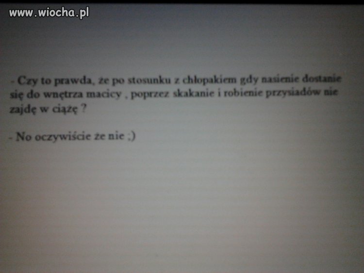No no jestem zaskoczony wiedzą nastolatek 