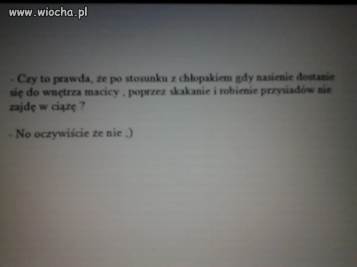 No no jestem zaskoczony wiedzą nastolatek 